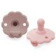 Blush and Pink Flower Silicone Pacifier - Set of 2