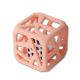 Malarkey Chew Cube - easy grip teether rattle - Peachy Pink