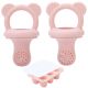 Food & Fruit Feeder Pacifier 3pc Set for Baby with Freezer Tray - Pink & Pink