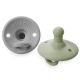 Grey and Sage Round Silicone Pacifier - Set of 2