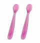 CHICCO SOFT SILICONE SPOON BI-PACK for GIRLS 6+ months - 2 pcs  