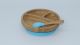 Mori Mori round plate with spoon and silicone suction blue