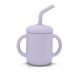 Lilac SiliSippy Cup with Straw