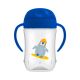 Dr.Brown's 9 oz/270 ml Soft-Spout Toddler Cup w/ Handles - Blue Penguin Deco (9m+), 1-Pack