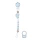 Silibeads Blue Car Pacifier Clip