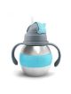  Haakaa 280ml Wide Neck Stainless Steel Thermal Baby Bottle - Blue