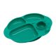 Toddler Divided Plate with Strong Suction Base - Green