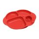 Toddler Divided Plate with Strong Suction Base - Red
