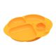 Toddler Divided Plate with Strong Suction Base - Yellow
